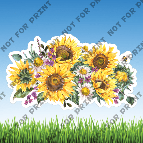 ACME Yard Cards Small Sunflower Watercolor Collection I #020