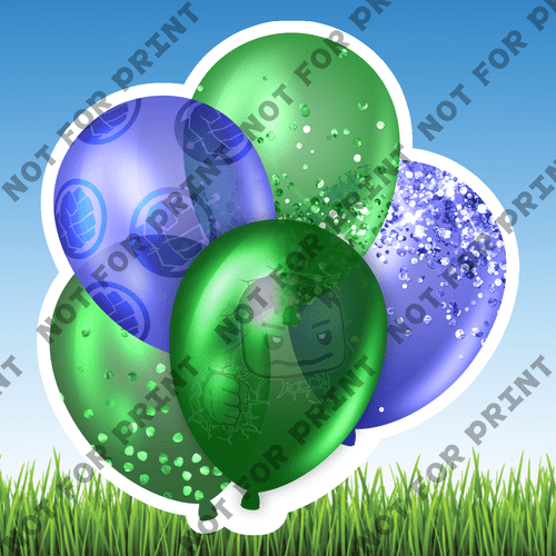 ACME Yard Cards Small Superhero Balloon Bundles #028