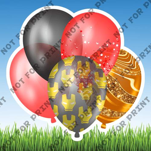ACME Yard Cards Small Superhero Balloon Bundles #034