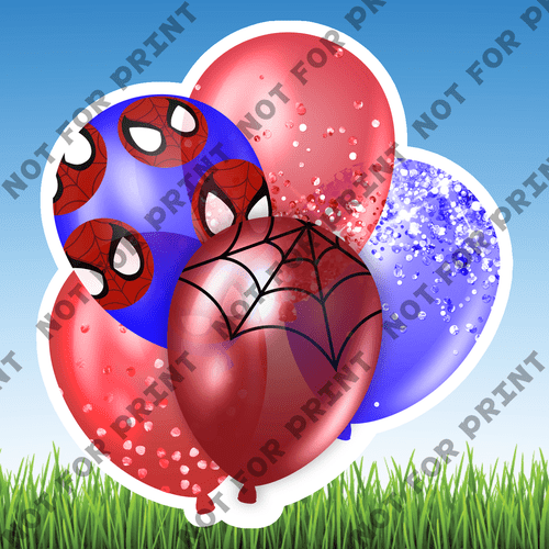 ACME Yard Cards Small Superhero Balloon Bundles #044