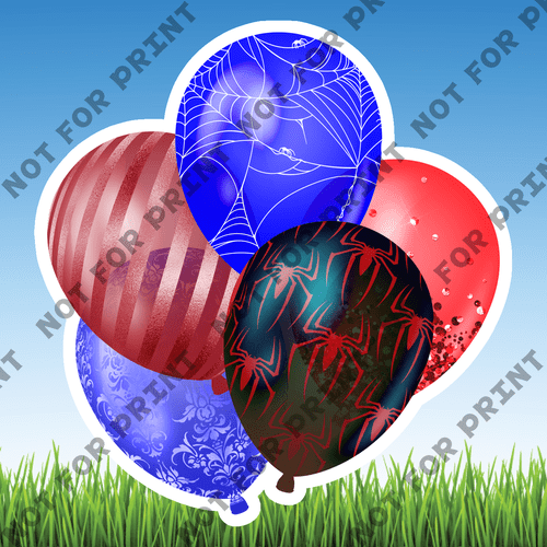 ACME Yard Cards Small Superhero Balloon Bundles #045