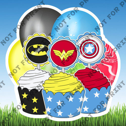 ACME Yard Cards Small Superhero Balloon Bundles #052