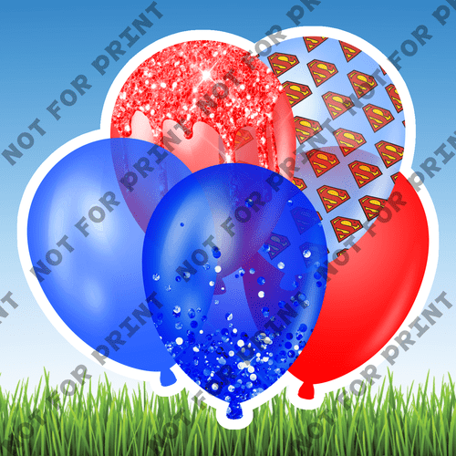 ACME Yard Cards Small Superhero Balloon Bundles #061