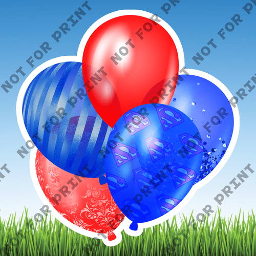 ACME Yard Cards Small Superhero Balloon Bundles #063