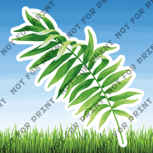 ACME Yard Cards Small Tropical Leaves #003
