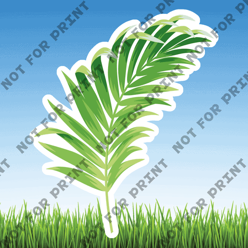 ACME Yard Cards Small Tropical Leaves #004
