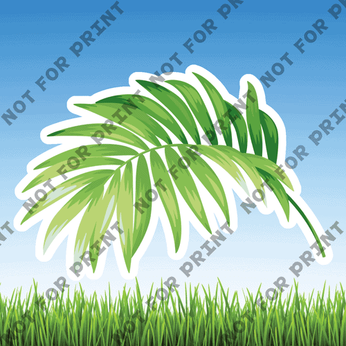 ACME Yard Cards Small Tropical Leaves #006