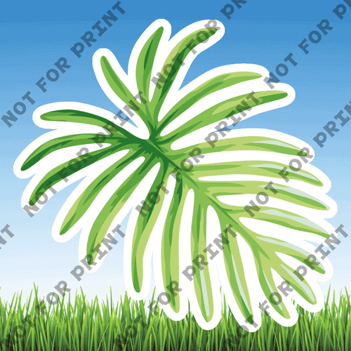ACME Yard Cards Small Tropical Leaves #008