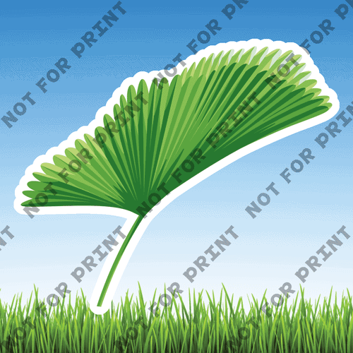 ACME Yard Cards Small Tropical Leaves #009