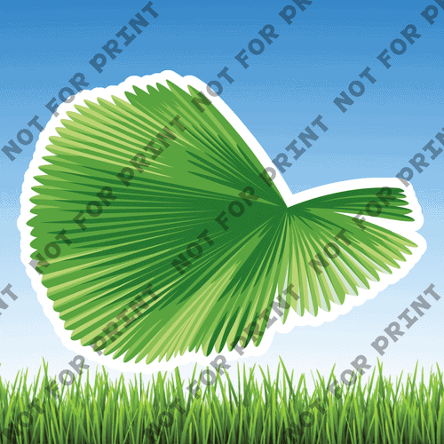 ACME Yard Cards Small Tropical Leaves #012