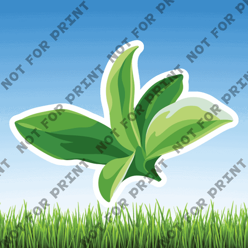 ACME Yard Cards Small Tropical Leaves #014
