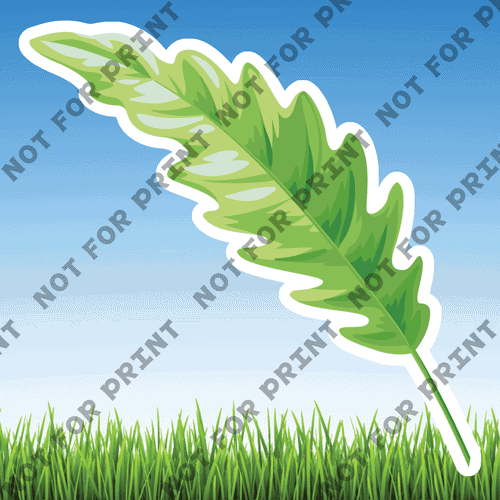 ACME Yard Cards Small Tropical Leaves #018
