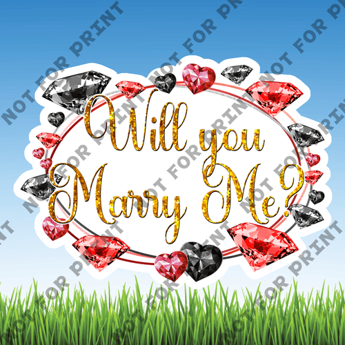 ACME Yard Cards Small Will you Marry Me #001