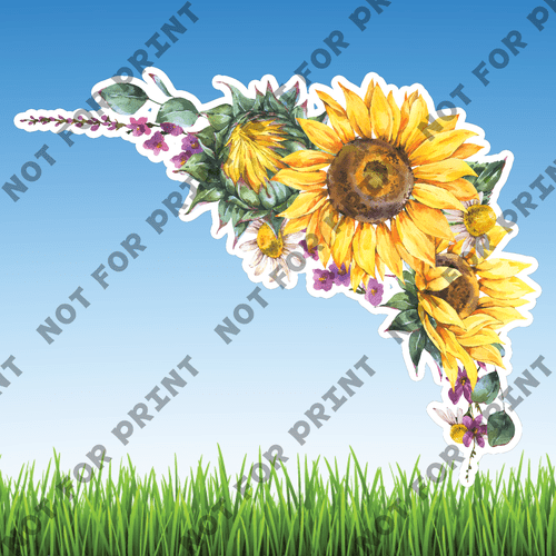 ACME Yard Cards Sunflower Watercolor Collection I #008