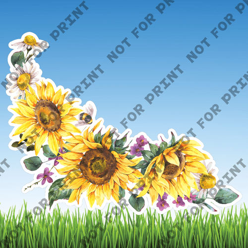 ACME Yard Cards Sunflower Watercolor Collection I #012