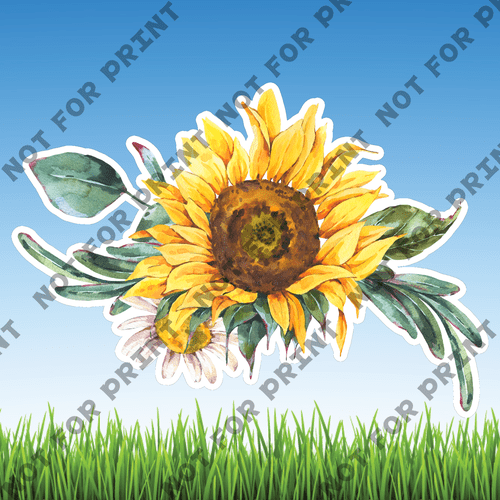 ACME Yard Cards Sunflower Watercolor Collection I #025