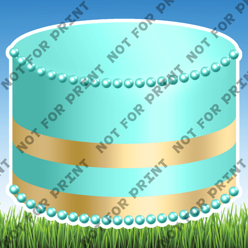 ACME Yard Cards Turquoise Cakes #041