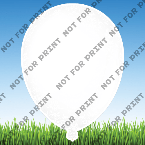 ACME Yard Cards White & Gold Balloons #010